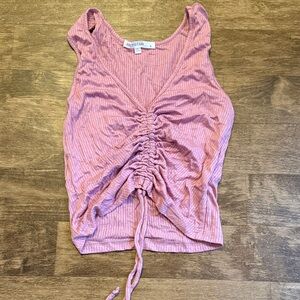 Pink Ruched Women's Top